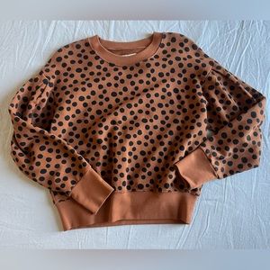 Madewell - Pleat-Sleeve Sweatshirt in Leopard Dot - Medium